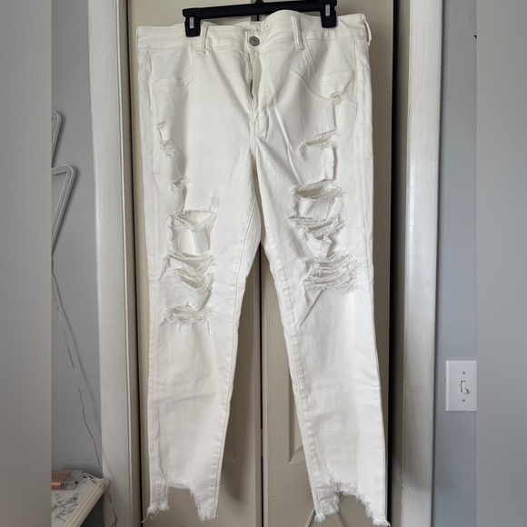 American Eagle Next Level Stretch White Jeggings - Picture 1 of 6